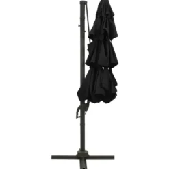 vidaXL - Parasol - Zwart - Polyester