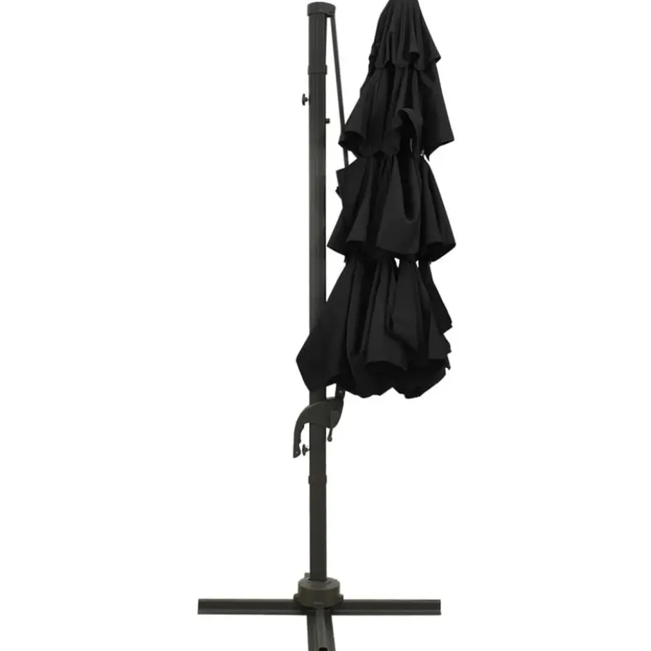 vidaXL - Parasol - Zwart - Polyester