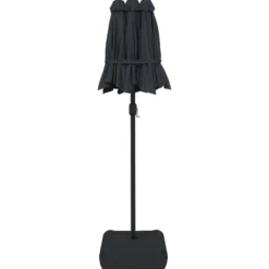 vidaXL - Parasol - Zwart - Stof