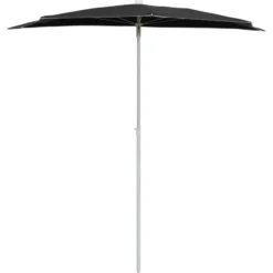 vidaXL - Parasol - Zwart - Stof