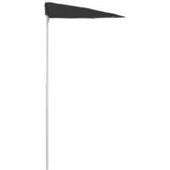 vidaXL - Parasol - Zwart - Stof