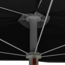 vidaXL - Parasol - Zwart - Stof