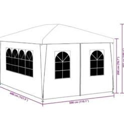 vidaXL - Partytent - Antraciet - Polyetheen