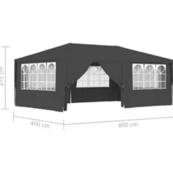 vidaXL - Partytent - Antraciet - Polyetheen