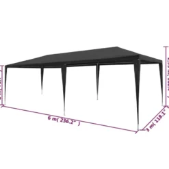 vidaXL - Partytent - Antraciet - Polyetheen