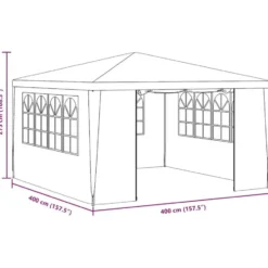 vidaXL - Partytent - Antraciet - Polyetheen