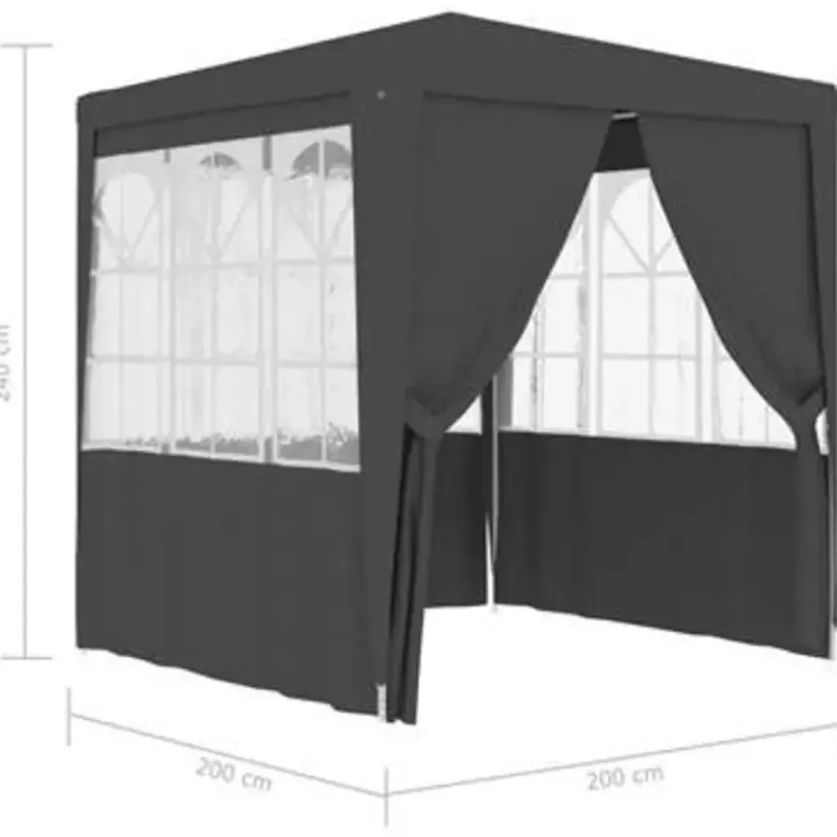 vidaXL - Partytent - Antraciet - Polyetheen