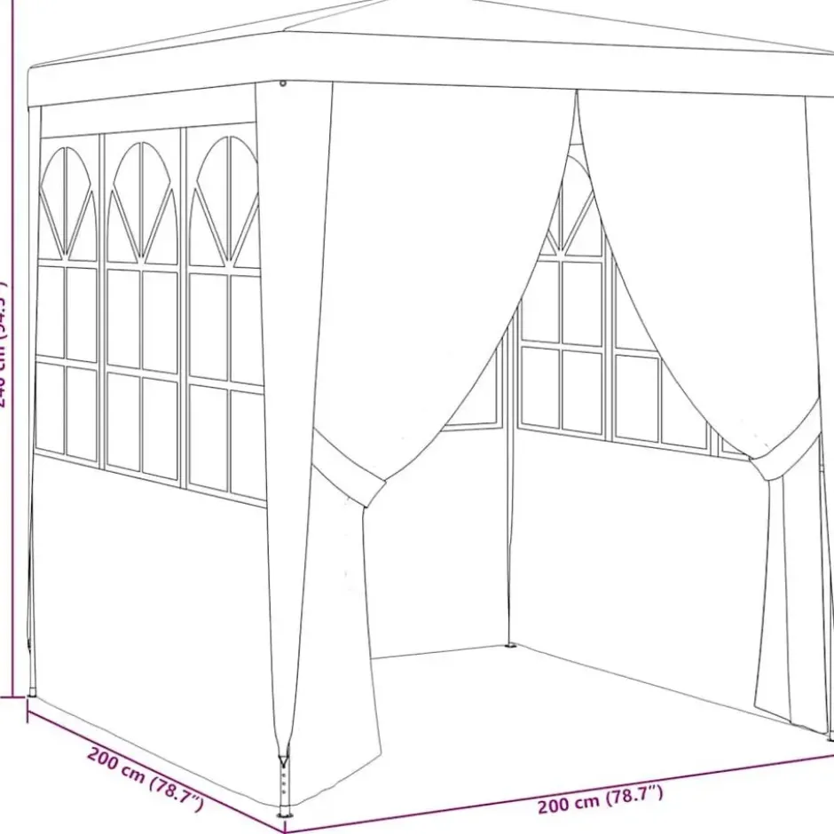 vidaXL - Partytent - Antraciet - Polyetheen