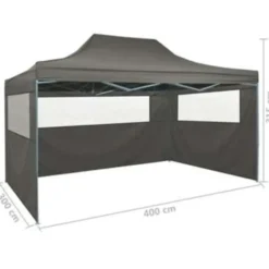 vidaXL - Partytent - Antraciet - Stof
