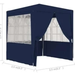 vidaXL - Partytent - Blauw - Polyetheen