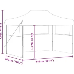 vidaXL - Partytent - Blauw - Stof