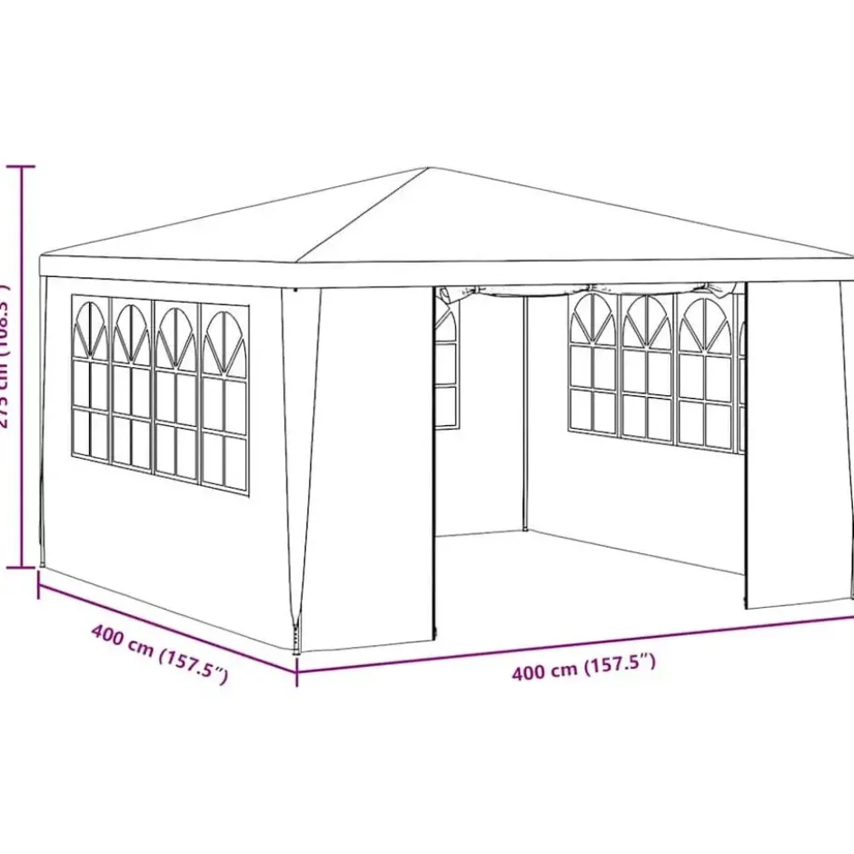 vidaXL - Partytent - Groen - Polyetheen