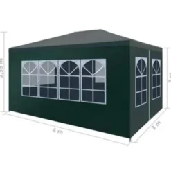 vidaXL - Partytent - Groen - Polyetheen