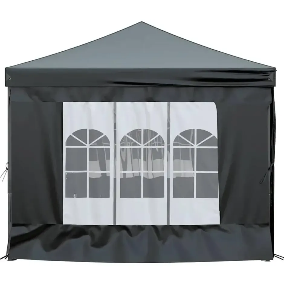 vidaXL - Partytent inklapbaar met zijwanden - 3x6 m zwart