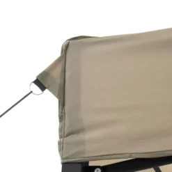 vidaXL - Partytent inklapbaar pop-up met 2 zijwanden taupe partytent feesttent