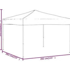 vidaXL - Partytent inklapbaar 3x3 m taupe prieel paviljoen tent gazebo
