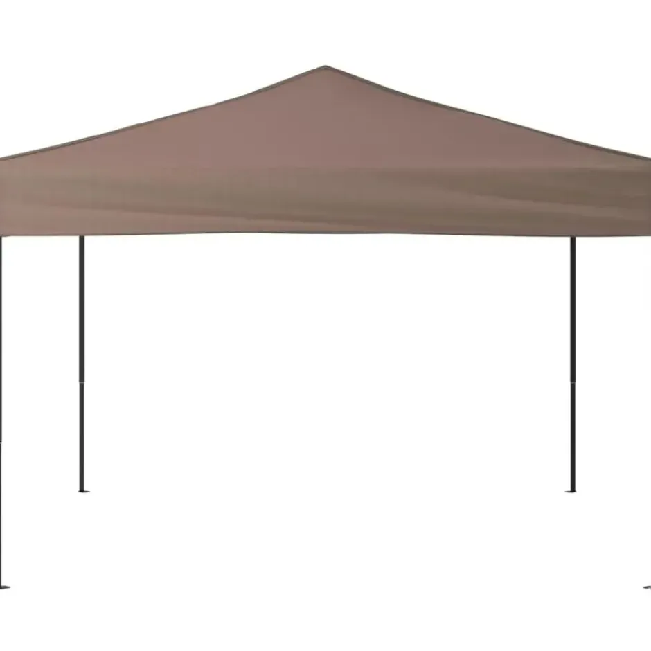vidaXL - Partytent inklapbaar 3x3 m taupe prieel paviljoen tent gazebo