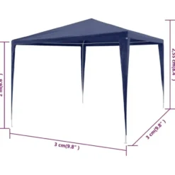 VIDAXL Partytent 3x3 m blauw