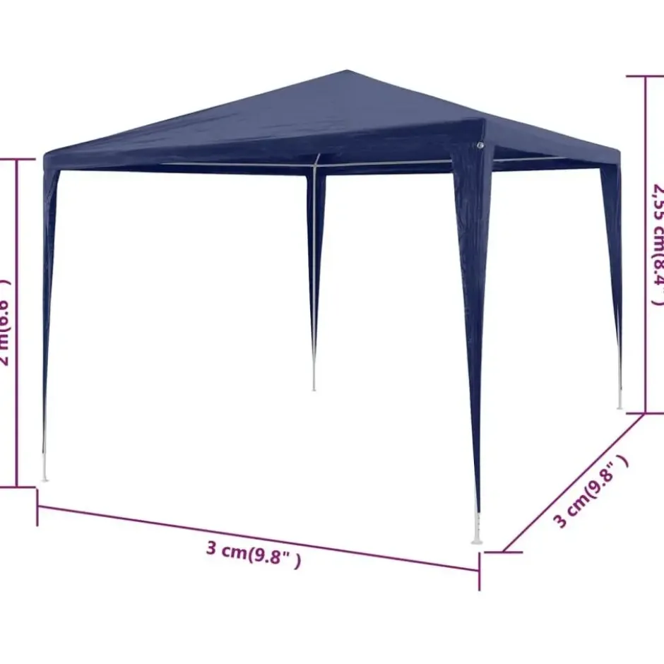 VIDAXL Partytent 3x3 m blauw