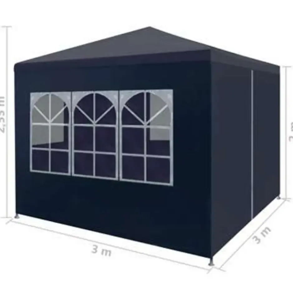 VIDAXL Partytent 3x3 m blauw