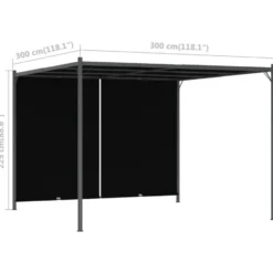 vidaXL - Pergola - Antraciet - Staal
