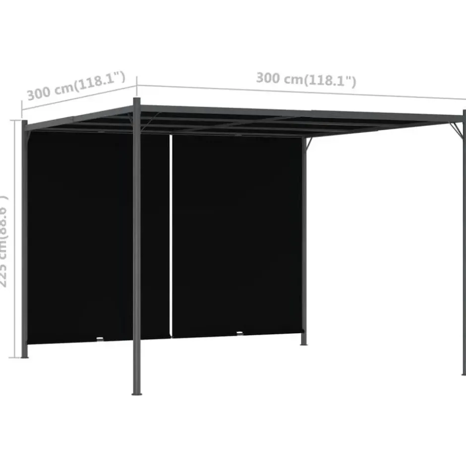 vidaXL - Pergola - Antraciet - Staal