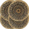 vidaXL - Placemat - Blauw - Jute - 4 stuks