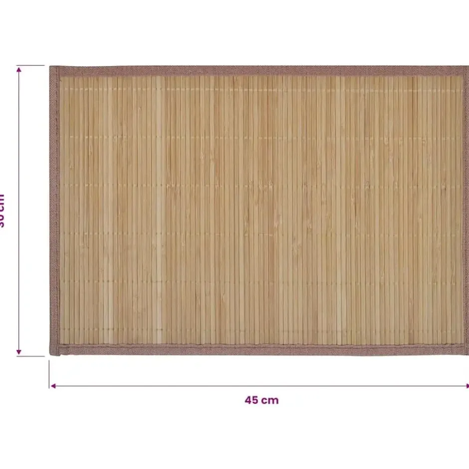 vidaXL - Placemat - Bruin - Bamboe
