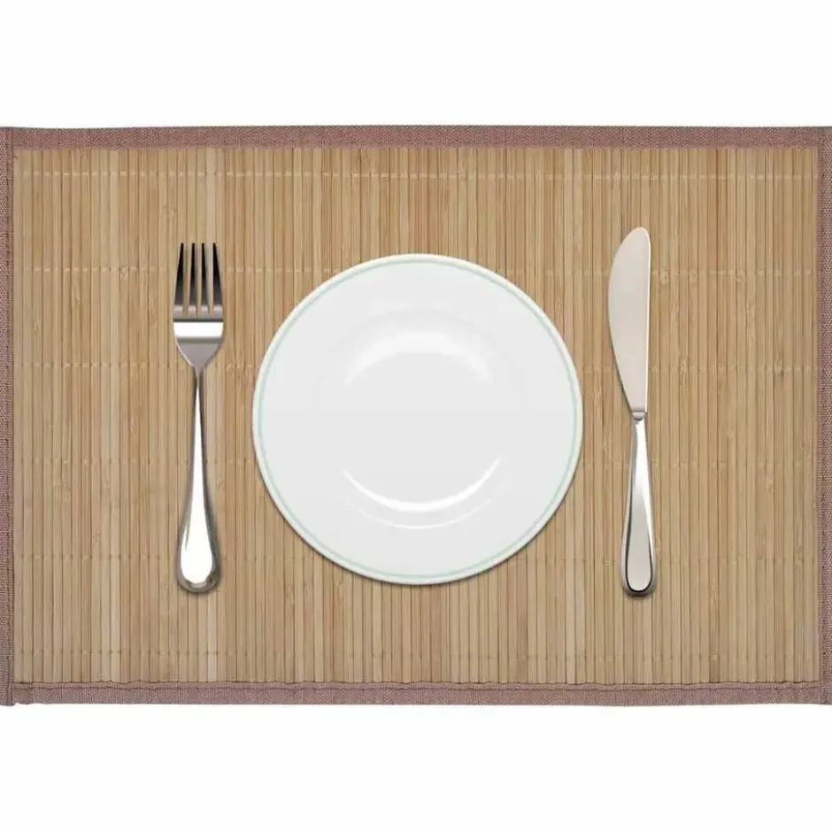 vidaXL - Placemat - Bruin - Bamboe