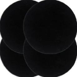 vidaXL - Placemat - Zwart - Katoen - 4 stuks