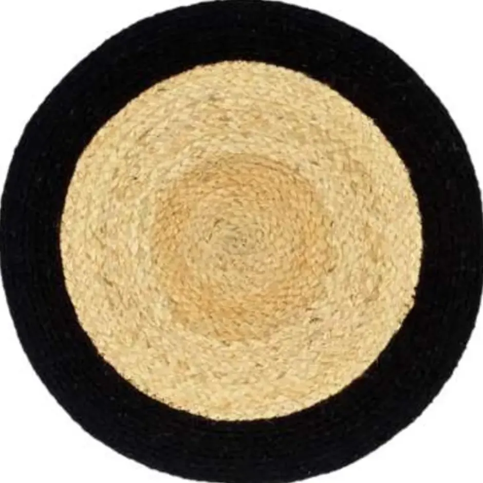 vidaXL - Placemat - Zwart - Katoen - 6 stuks