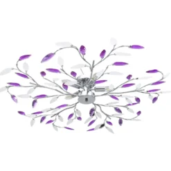 vidaXL - Plafondlamp - Paars - Acryl - 100 x 15 cm