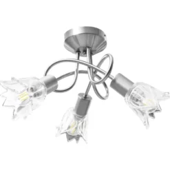 vidaXL - Plafondlamp - Transparent - Glas