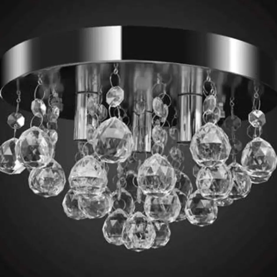 vidaXL - Plafondlamp - Transparent - Metaal