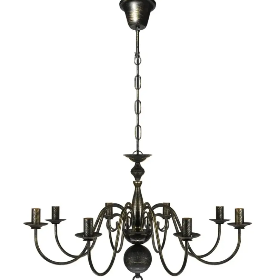 vidaXL - Plafondlamp - Zwart - Metaal - 80 x 45 cm
