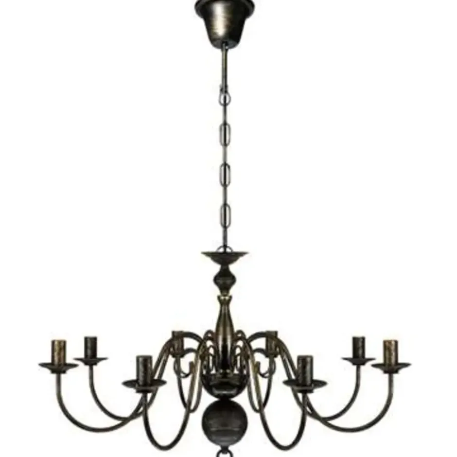 vidaXL - Plafondlamp - Zwart - Metaal - 80 x 45 cm