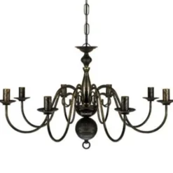 vidaXL - Plafondlamp - Zwart - Metaal - 80 x 45 cm