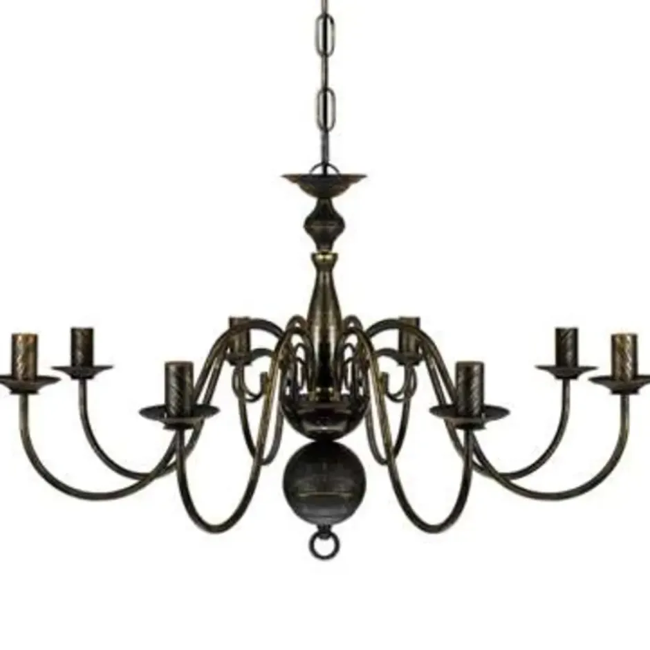 vidaXL - Plafondlamp - Zwart - Metaal - 80 x 45 cm