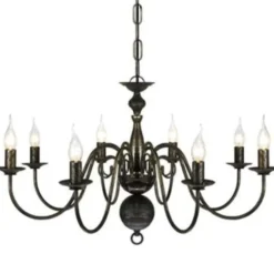 vidaXL - Plafondlamp - Zwart - Metaal - 80 x 45 cm