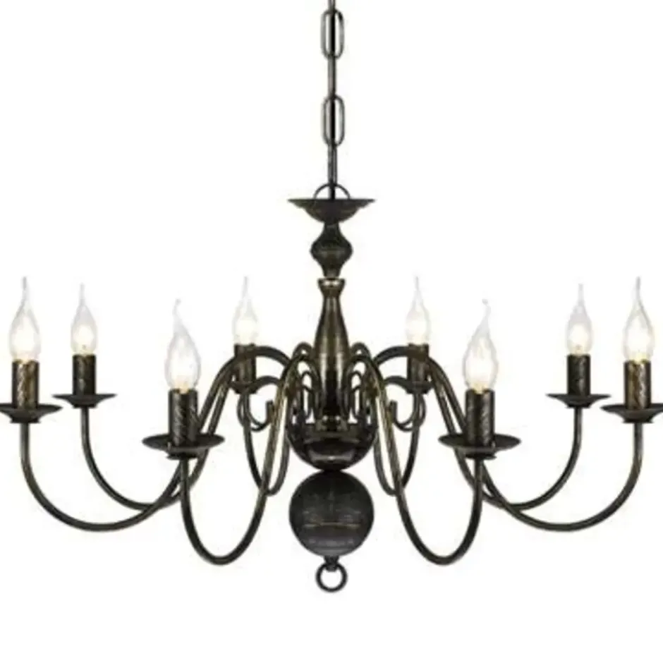 vidaXL - Plafondlamp - Zwart - Metaal - 80 x 45 cm
