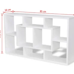 vidaXL - Plank - Wit - Bewerkt hout