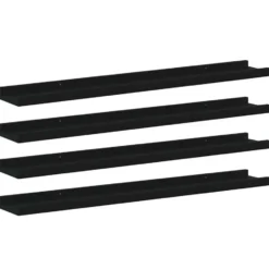 vidaXL - Plank - Zwart - MDF