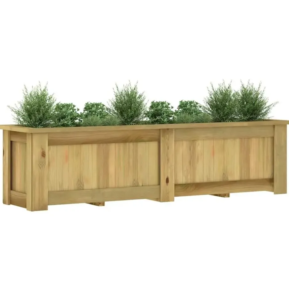 vidaXL - Plantenbak - Bruin - Grenenhout