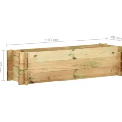 vidaXL - Plantenbak - Bruin - Grenenhout - 120 cm