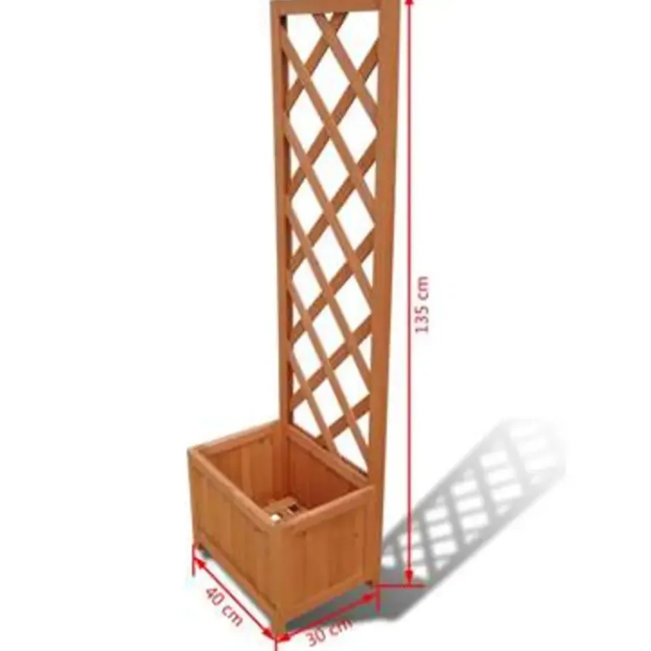 vidaXL - Plantenbak - Bruin - Hout - 40 x 30 x 135 cm