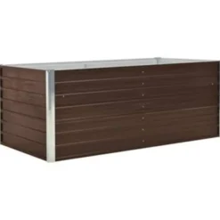 vidaXL - Plantenbak - Bruin - Metaal - 160 x 80 x 45 cm