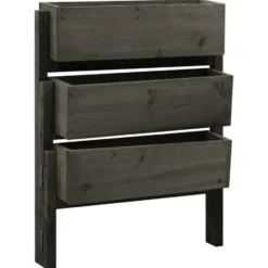 vidaXL - Plantenbak - Grijs - Hout