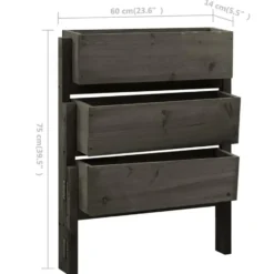 vidaXL - Plantenbak - Grijs - Hout
