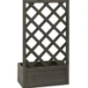 vidaXL - Plantenbak - Grijs - Hout