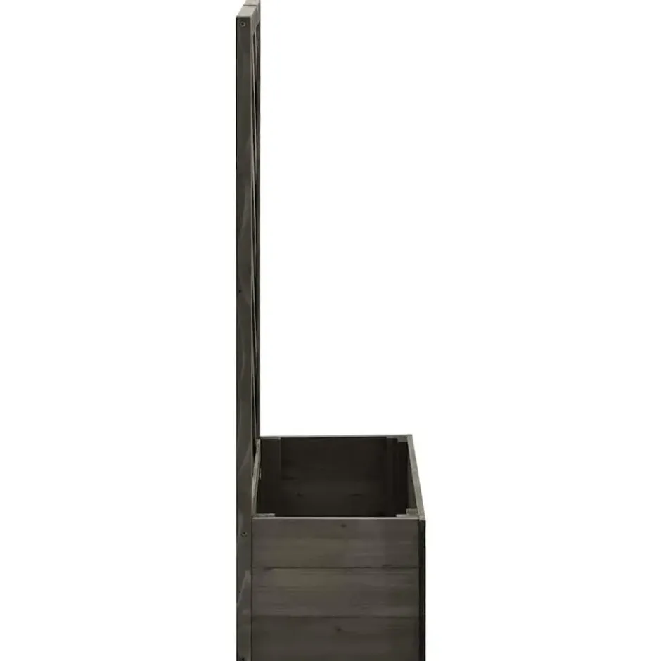 vidaXL - Plantenbak - Grijs - Hout